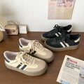 Fleece-lined sneakers for women, 2026 new style, versatile chic white sneakers, niche casual chunky sole german army trainers (gats)