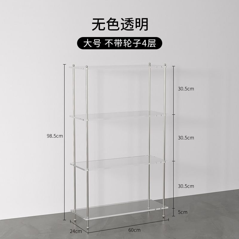 Trolley second-hand acrylic movablecasual bedside table sofa side table popular storage multi-layer storage rack