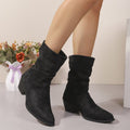 205 spring/autumn new arrival: women's pointed-toe high heel boots for cross-border e-commerce. sizes 36-43 available. wholesale options available. dropshipping to  and