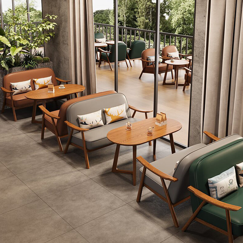 Customized cafe sofa star bar gram same style casual negotiation reception solid wood small round table catering milk tea shop tables and chairs