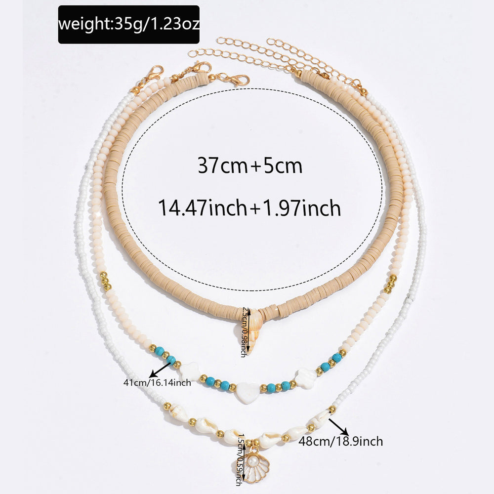 Wholesale heart-shaped pearl necklace cross-border vintage multi-layer pendant fashion key cherry european and american clavicle chain women's necklace