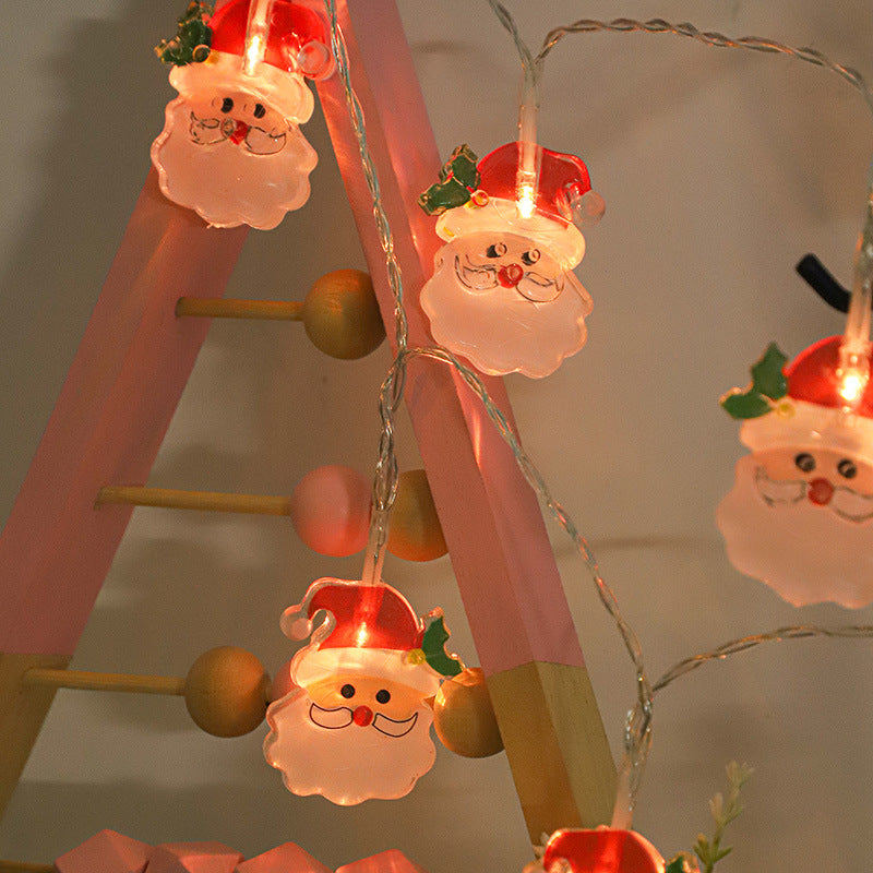 Cross-border new led Christmas light string Santa Claus holiday lights battery box creative Christmas tree decoration light string