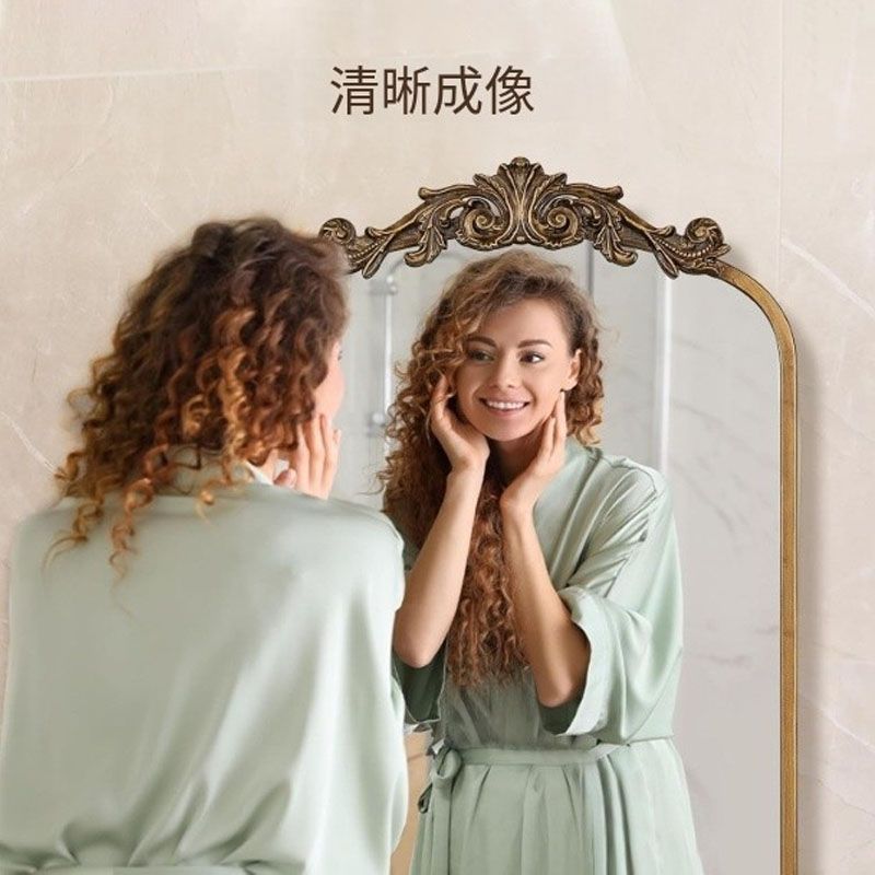 French iron art retro carved dressing table mirror model room for home wall-mounted bathroom mirror fashion full-length dressing mirror