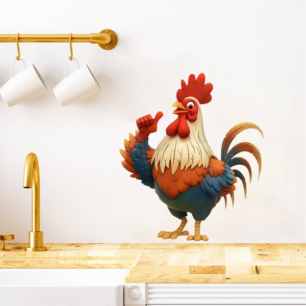 Cross-border new creative cartoon wind big cock self-adhesive sticker for furniture decoration and beautification detachable