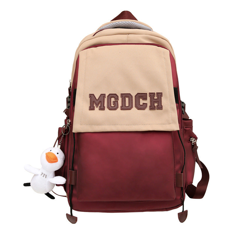 School bag female Japanese ins wind simple high school college student backpack large capacity women's bag anti-splashing travel backpack