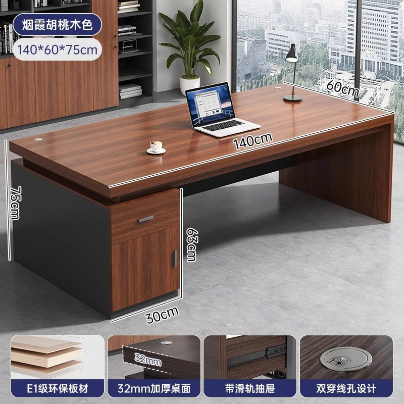 Desk Boss Table Single Desktop Office Table and Chair Combination Staff Desk Light Luxury Home Computer Desk