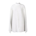 European and american women's clothing  spring new fashion loose elegant cape pleated plus size batwing sleeve export dress