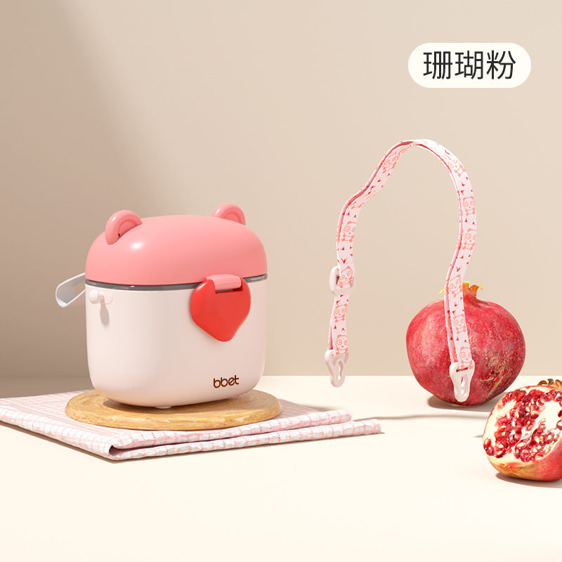 Baby outdoor snack box portable out storage box partition layer milk powder box baby complementary food storage box rice noodles