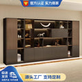 Office bookcase boss background cabinet file cabinet wooden information cabinet storage storage wall floor cabinet