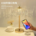 Crystal table lamp - bedroom bedside lamp - light luxury, instagrammable, new girl style, high-end atmosphere, usb charging, touch dimming