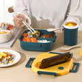 plastic japanese-style lunch box for office workers, microwaveable, divided compartments, deepened bento box, lunch box set, gift