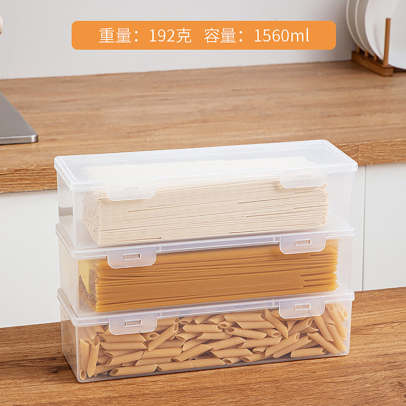 Kitchen Food Grains Storage Box Sealed with Lid Noodle Storage Box Food Grade Refrigerator Transparent Fresh-keeping Box