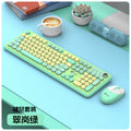 Dragon guardian t801a wireless keyboard and mouse combo - punk style keyboard with knob for desktop and laptop office use