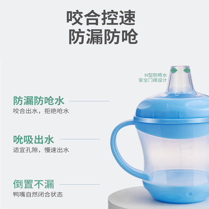 English boxed baby duck-bill anti-drip water cup with handle children's learning drinking cup duck-bill cup children's water cup