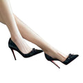 Sexy pointed-toe stiletto heels - women's spring/summer 2025 new collection - versatile bow detail, open-side design, comfortable all-day wear