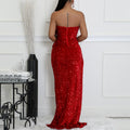 C8651 new arrival: european and american style  chic off-the-shoulder sexy slim-fit long sleeve sequin maxi dress