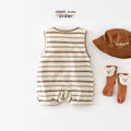 Summer infant clothes baby fashionable striped thin vest romper super cute infant onesie outing clothes