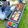 304 stainless steel bbq grill - portable folding mini grill for home use, outdoor charcoal grill with mesh rack