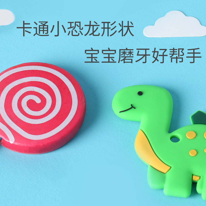 Car Epoxy Toothpaste Food Grade Silicone Teething Toy Baby Teething Grinder Baby Epoxy Dinosaur Bite Glue Play More