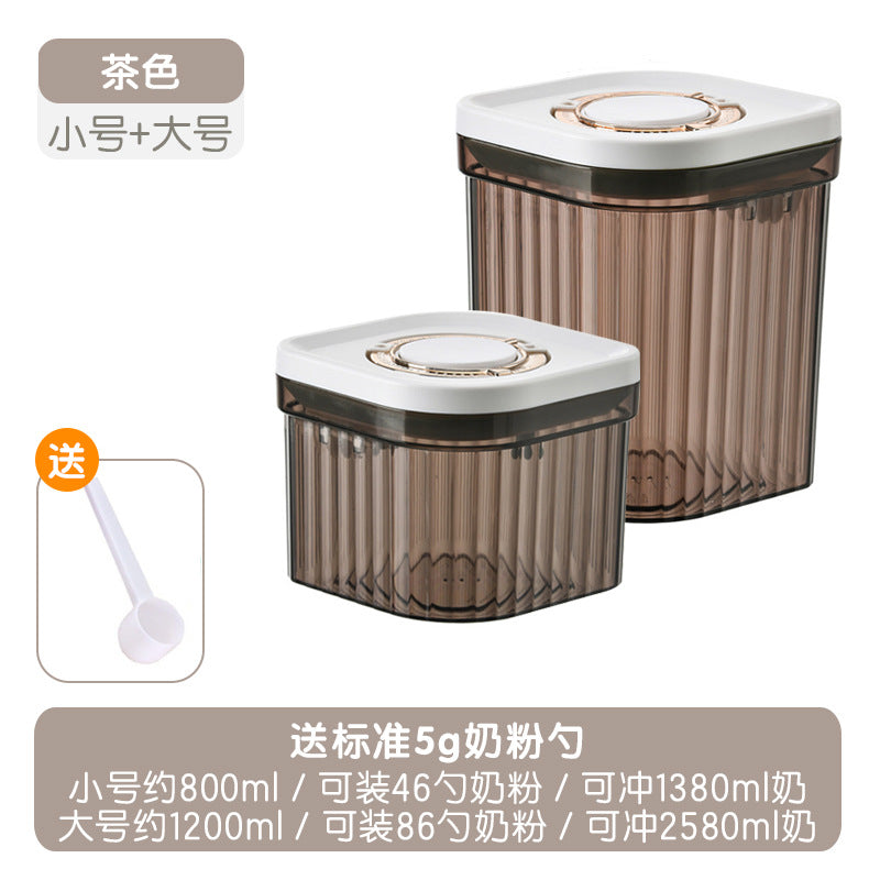 Press the milk powder can, rice flour box, sealed can, light-proof and moisture-proof milk powder box, portable outing packaging box, rice flour storage can