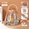 Summer kids' big belly cup - large capacity straw water bottle -  new student water bottle - perfect for school