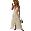 european and american cross-border new summer women's sleeveless vacation style maxi dress