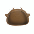 Amazon cartoon silicone plate kids food bowl suction bowl baby feeding utensils baby food suction plate drop-proof
