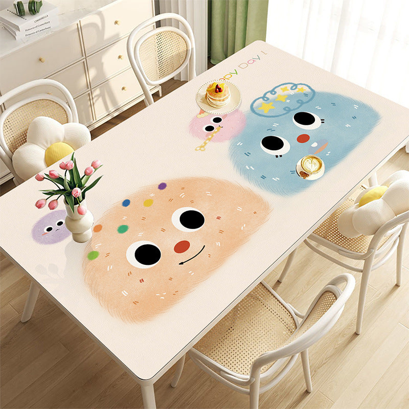 Environmentally friendly silicone dining table mat waterproof and oil-proof tablecloth household skin-friendly desktop protection dining mat leave-in non-slip table mat
