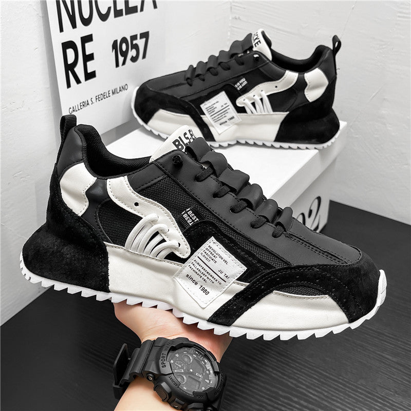 European station men's shoes 2025 new winter breathable versatile athletic casual shoes hidden heel joggers dad shoes for men