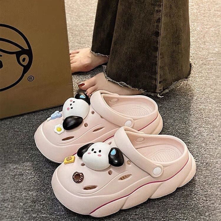 2024new arrival shit-stepping clogs for women outwearsummercutepopularthick sole nurse beach two-wear toe-cap slippers