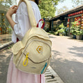 Sweet style small backpack - japanese style junior high, high school, and college student fashion trendy minimalist double shoulder backpack - women's travel bag