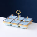Blue fruit plate six-piece set