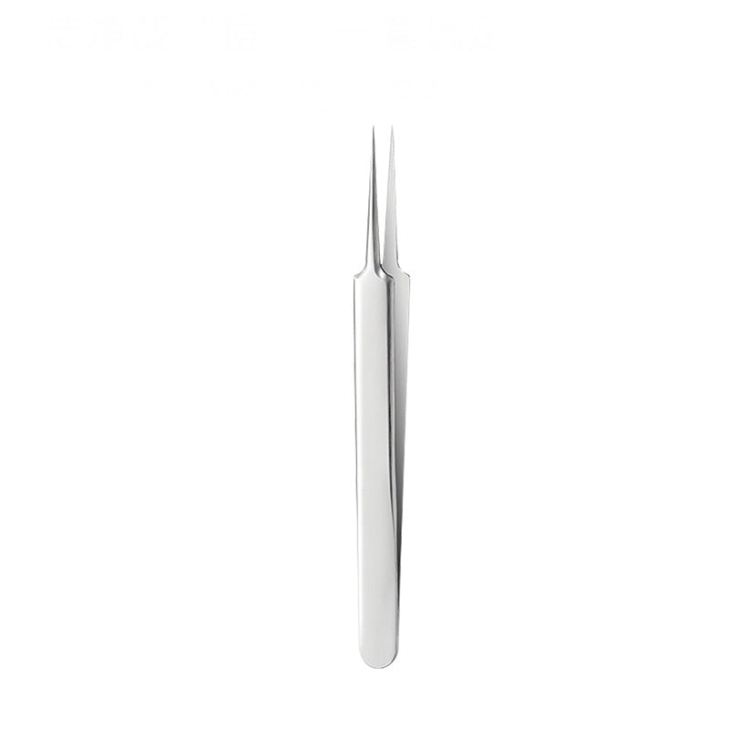 In-stock #5 ultra-fine tip cell tweezers, premium stainless steel blackhead remover kit, acne pimple extractor tool set