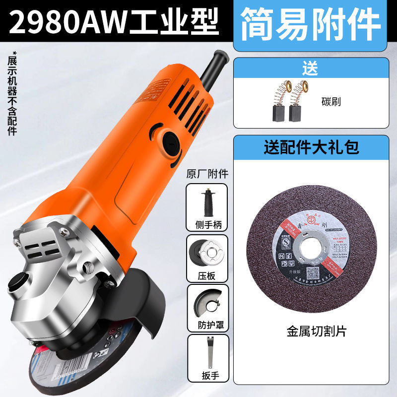 Chuangyi 220v high power angle grinder multi-function grinding and polishing cutting machine for home hand grinding wheel industrial grade