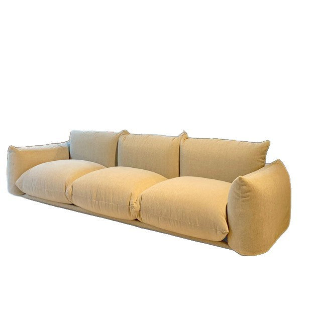 Arflex bread particle fleece fabric sofa - cream white, light luxury style, ultra-soft designer lazy sofa for living room