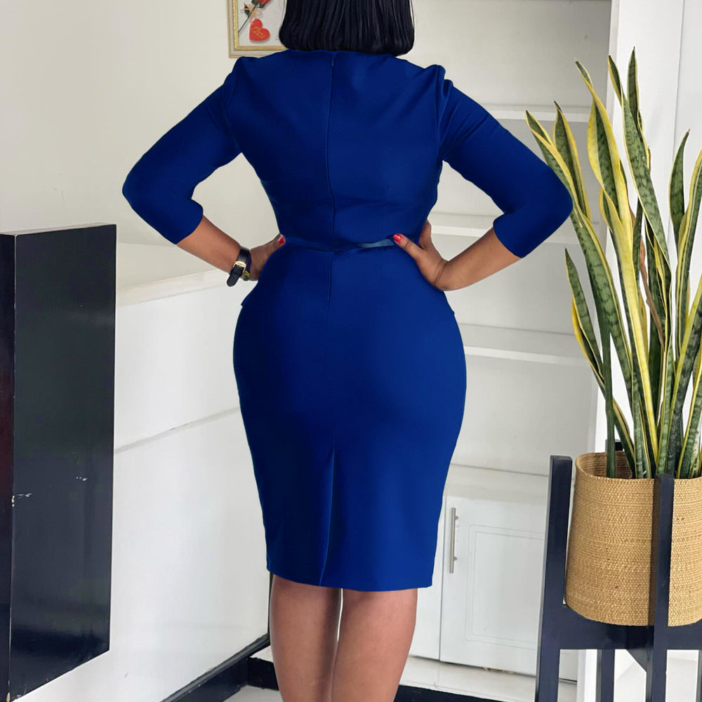 D3312  foreign trade women's new fashion ol slim-fit elegant bodycon african dress