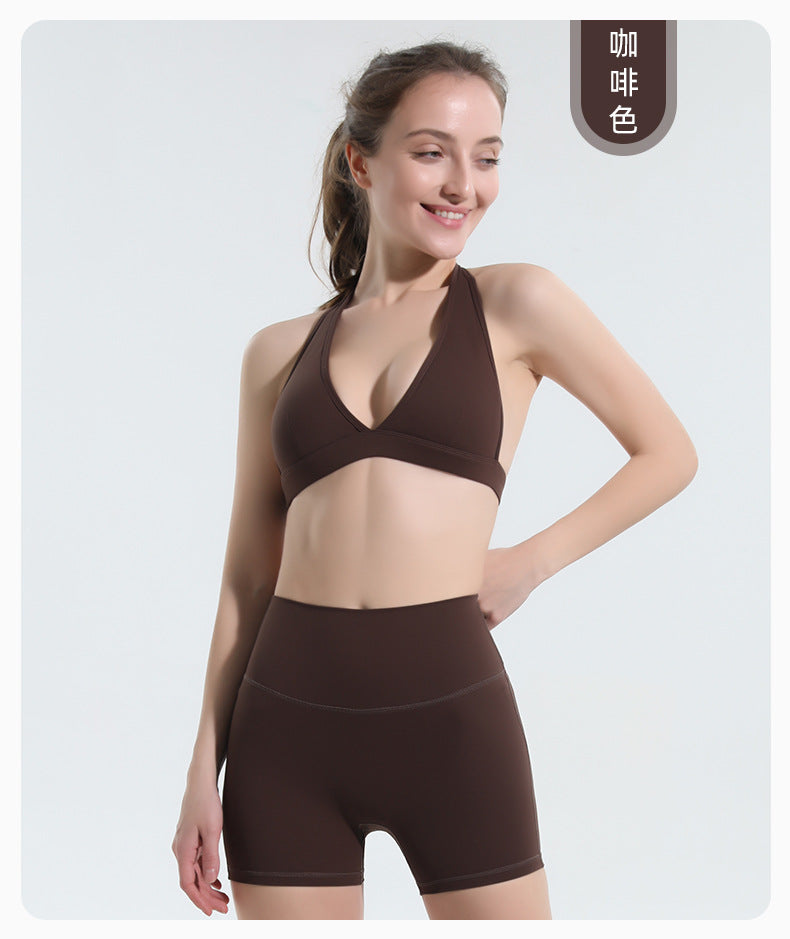 Anti-sagging seamless sports bra for women, professional shockproof breathable wireless running bra, yoga sports bra