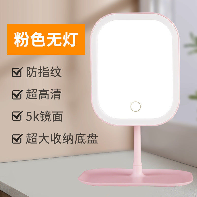 Led makeup mirror - portable desktop vanity mirror with light for students, dorms, and travel - compact and portable