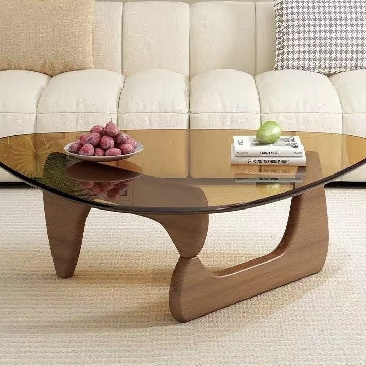 Coffee table solid wood multi-functional tea table living room for home table popularins style populartransparent glass normcore tea table