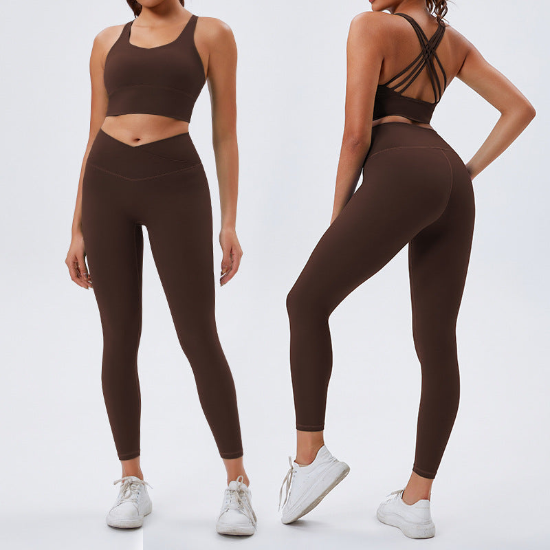 tight yoga wear sports intimates fitness wear high waistslimming look yoga suit guangzhou sports factory personalized