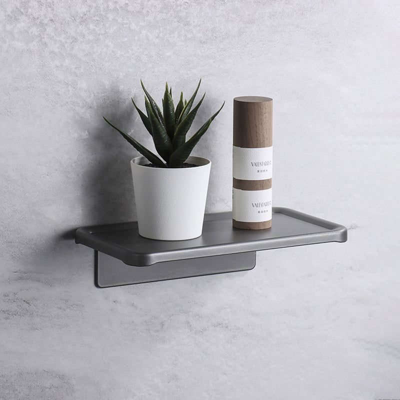 White toilet tissue holder Cross-border non-punching bathroom storage mobile phone rack space aluminum toilet roll holder