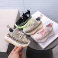 Clearance sale: kids' yeezy sneakers! boys' athletic shoes, breathable mesh sneakers, flyknit girls' casual shoes, soft-soled baby shoes