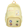 Transparent pocket student backpack - large capacity, new korean style cartoon design - wholesale