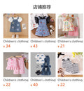 Kids clothing  cross-border new arrivalfashionspring & fallgirl pink suspender one-piece pants