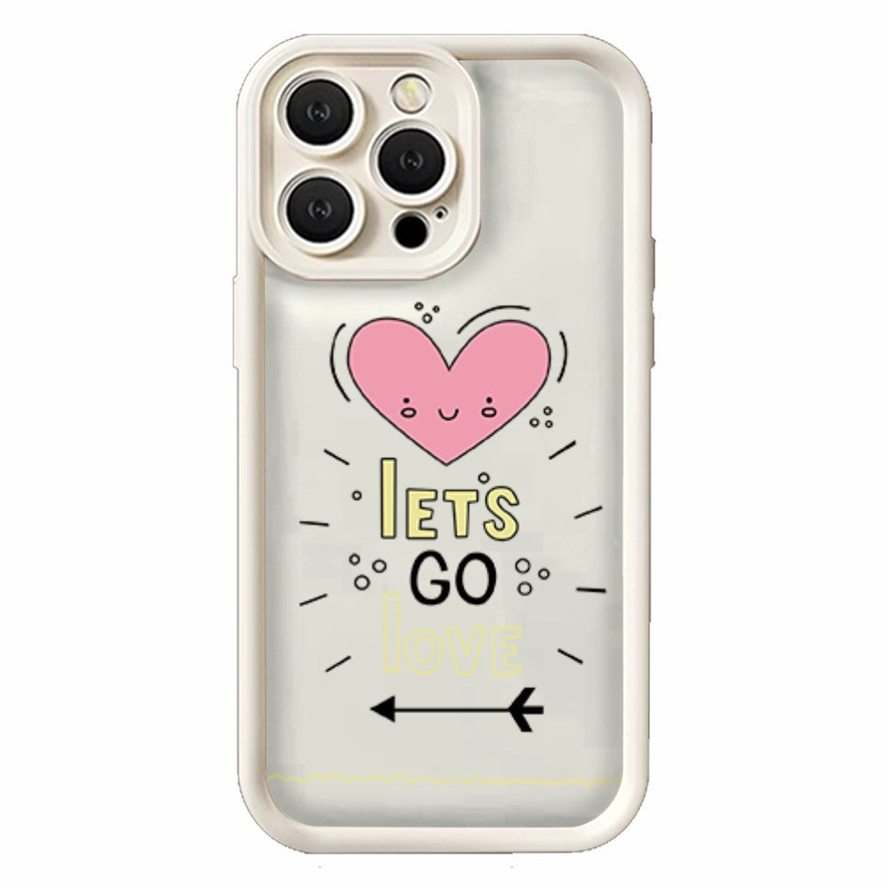 Custom painted phone case - cartoon design for iphone 16, solid color apple 15, diamond sand diy phone 14 soft case