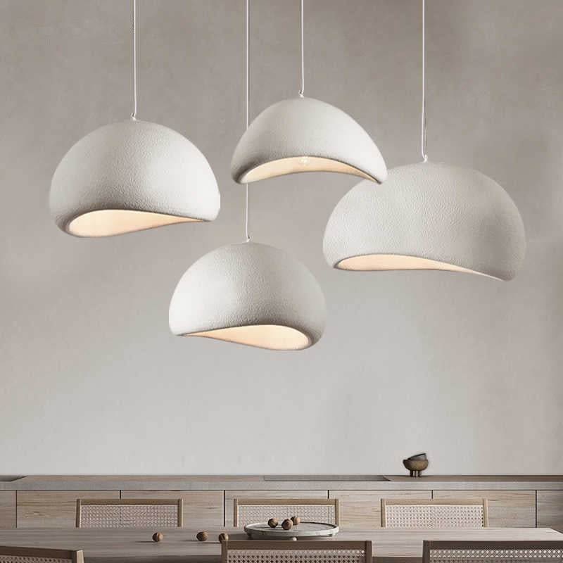 Wabi wind chandelier creative personality restaurant bar light micro cement designer bed and breakfast living room bedroom cloud chandelier