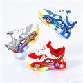 spring new arrival: kids' fashion tech light-up sneakers - boys' leather soft sole running shoes with led lights