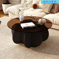 Glass coffee table accessible luxury modern living room for home small apartment casual round popular table normcore pumpkin coffee table