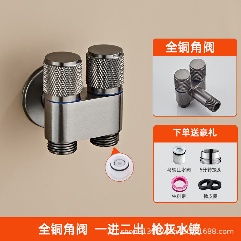 Special snap-on 46-point universal water nozzle drum angle valve connector for all-copper washing machine faucet automatic water stop valve