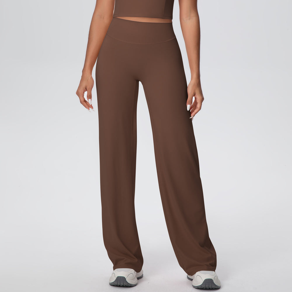 nude feel tight yoga pants high waist hip straight-leg pants looseslimming look outdoor sports running fitness pants